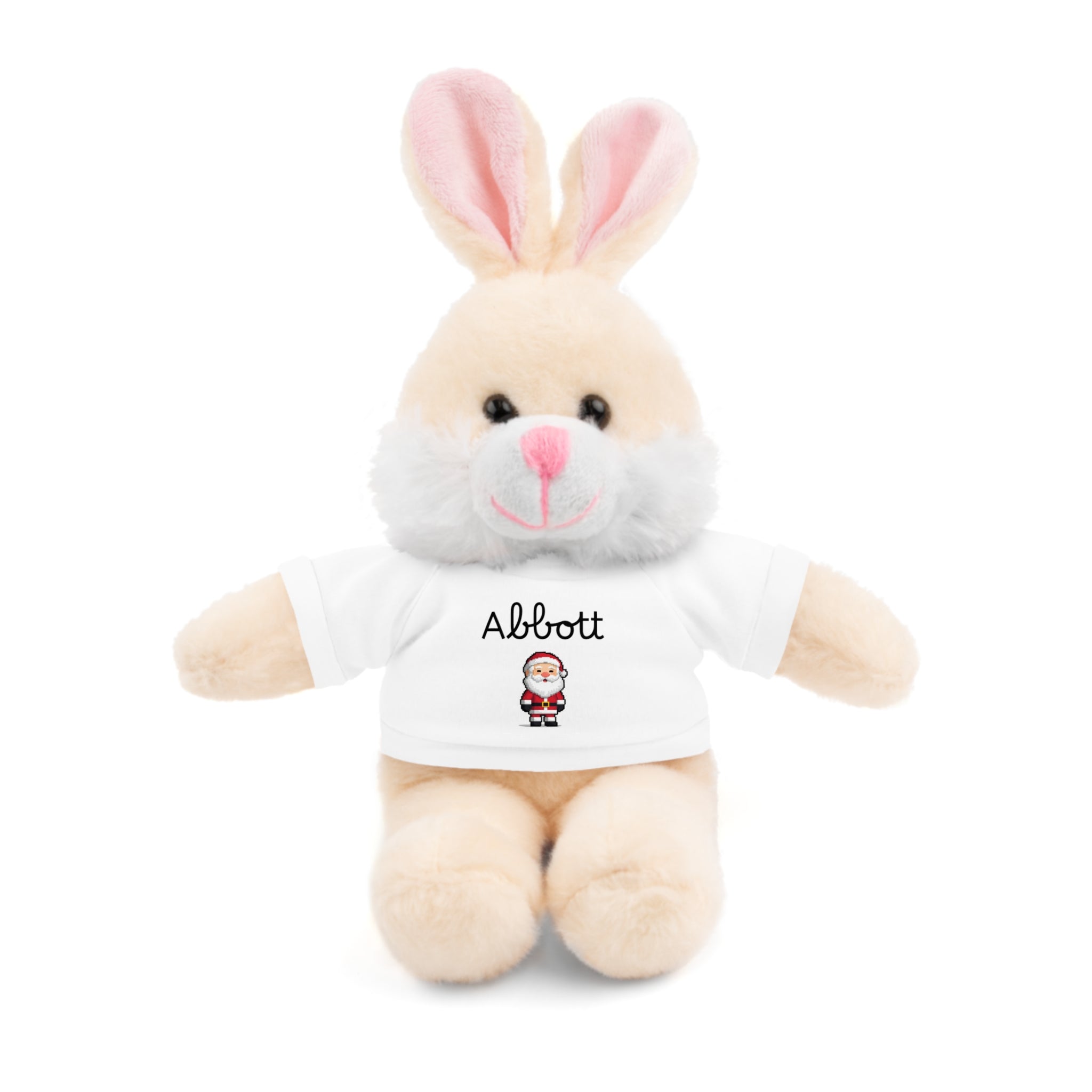 Personalized Tees on Stuffed Animals, Cute Gift for Kids, Birthday, Holidays, Plush Toy, Custom Bear