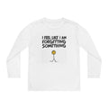 Long Sleeve Tee, Stick Figure Funny Shirt for Kids & Teens, Humorous Cartoon Graphic Top, Youth Long Sleeve Competitor Tee, Children's