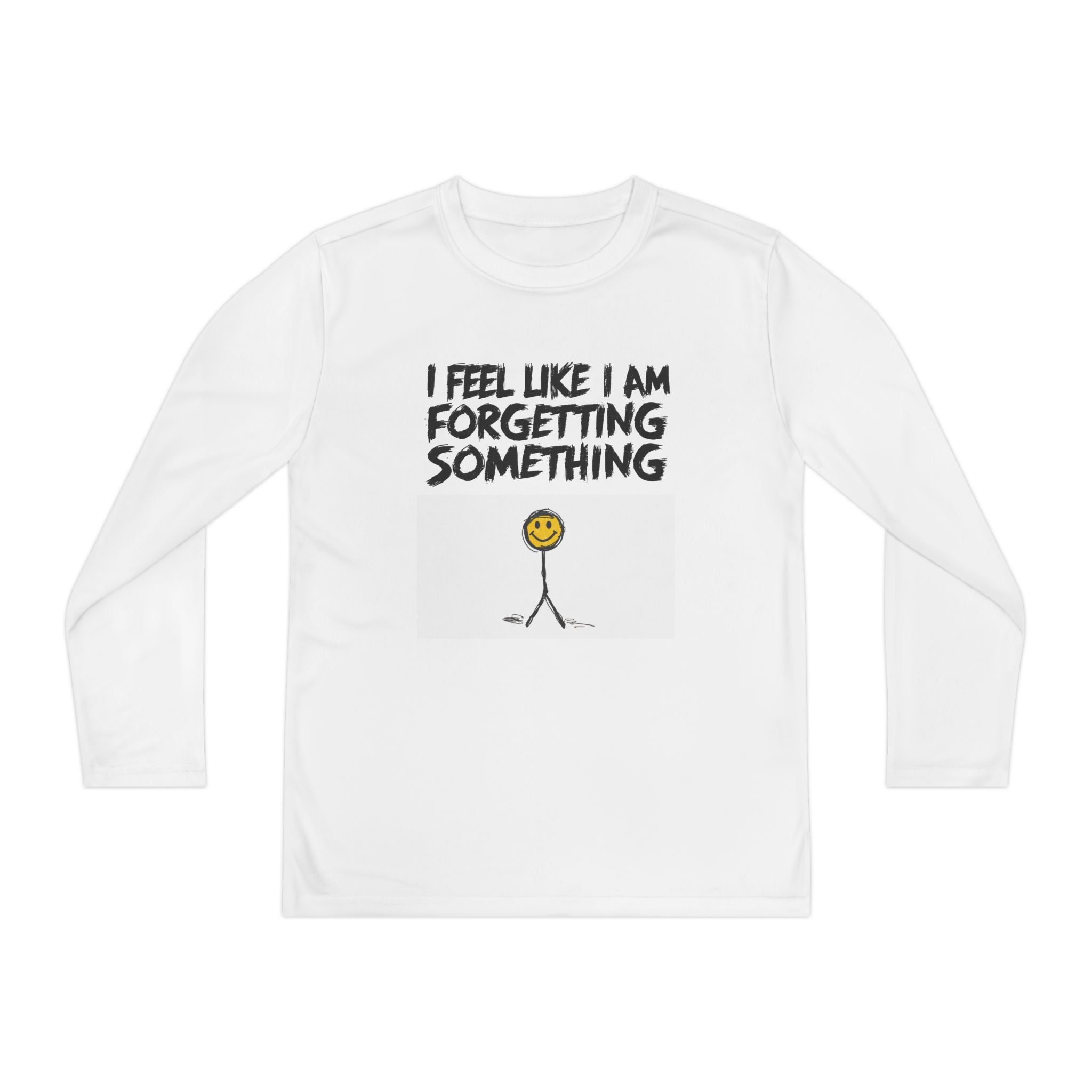 Long Sleeve Tee, Stick Figure Funny Shirt for Kids & Teens, Humorous Cartoon Graphic Top, Youth Long Sleeve Competitor Tee, Children's