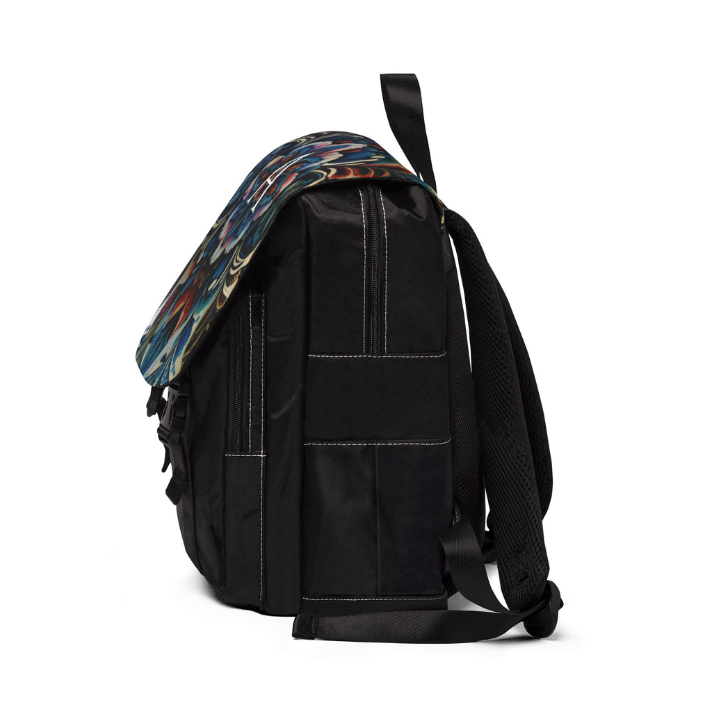 Colorful Floral Unisex Casual Shoulder Backpack, Cute Daypack for School, Travel, or Everyday Use, Personalized Gift Idea