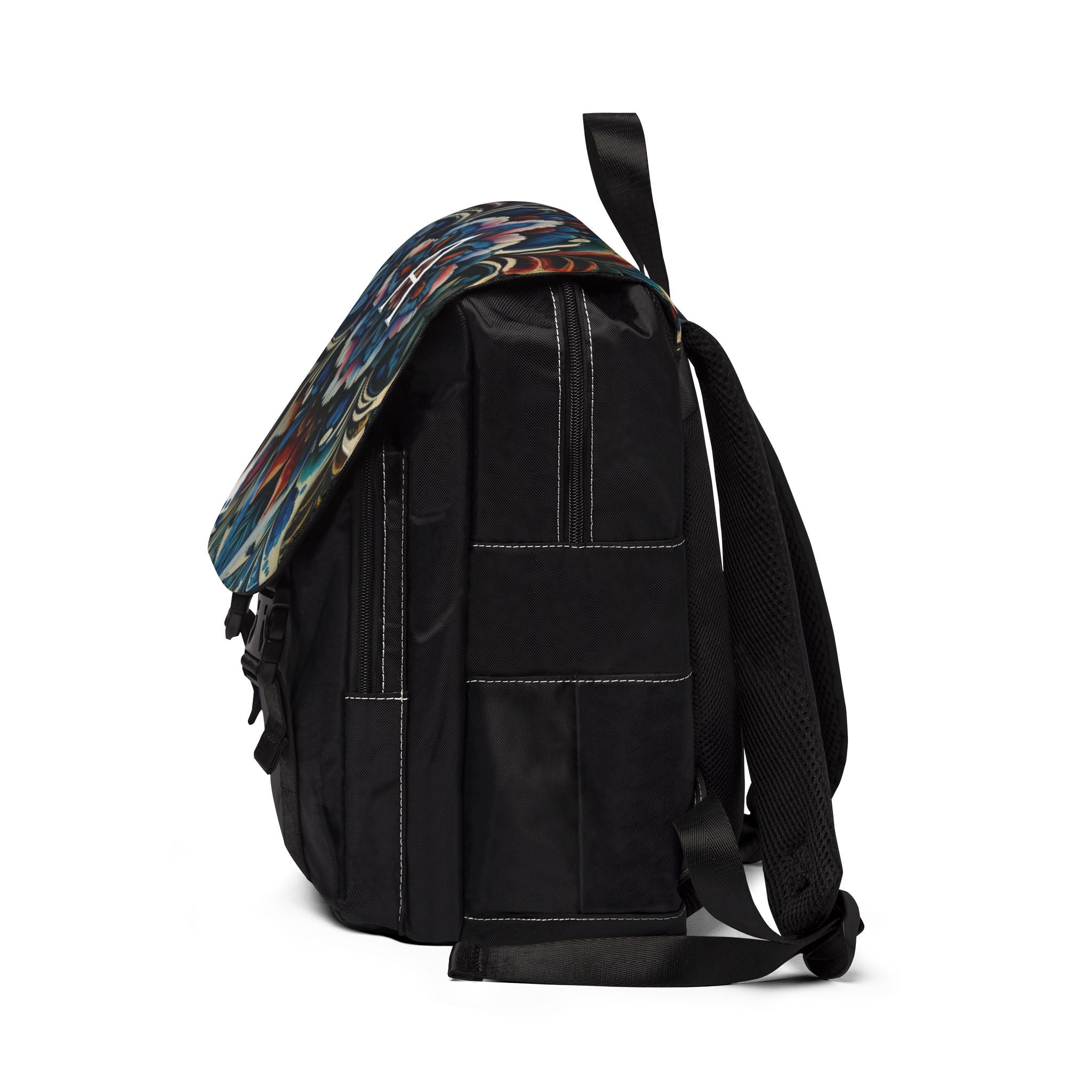 Colorful Floral Unisex Casual Shoulder Backpack, Cute Daypack for School, Travel, or Everyday Use, Personalized Gift Idea