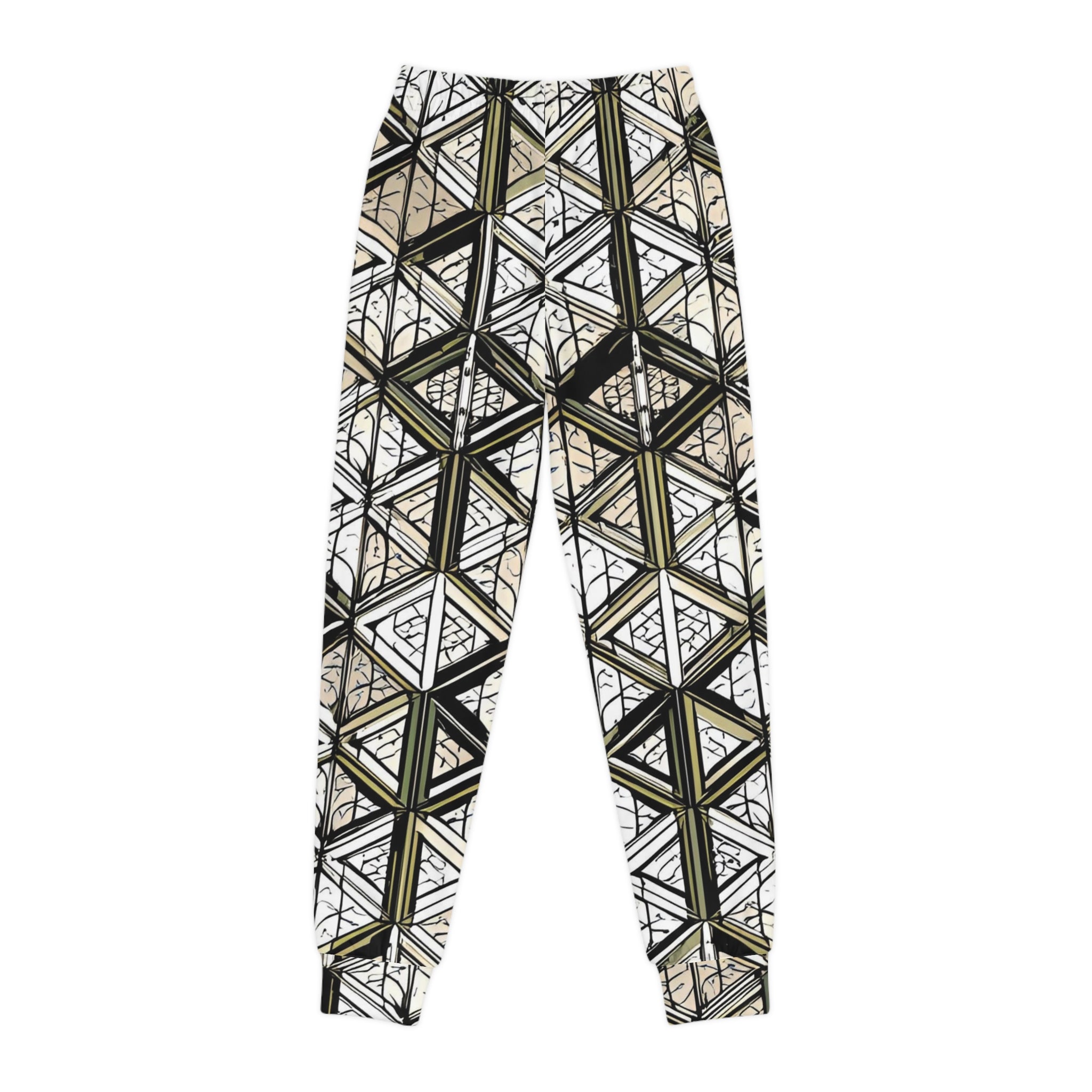 Stylish Youth Joggers with Modern Geometric Design, Trendy Athletic Pants, Youth Apparel, Perfect for School or Play, Gift for Kids
