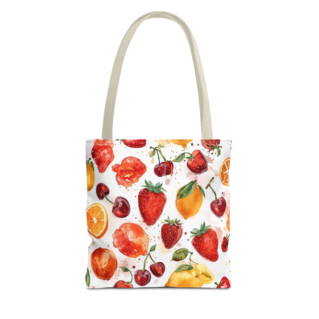 Vibrant Fruit Tote Bag, Colorful Reusable Shopping Bag, Eco-Friendly Grocery Bag, Summer Beach Tote, Fruit Pattern Purse