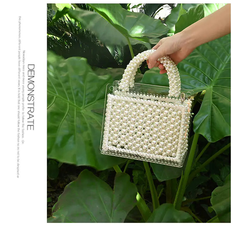 Handmade Beaded Pearl Bag