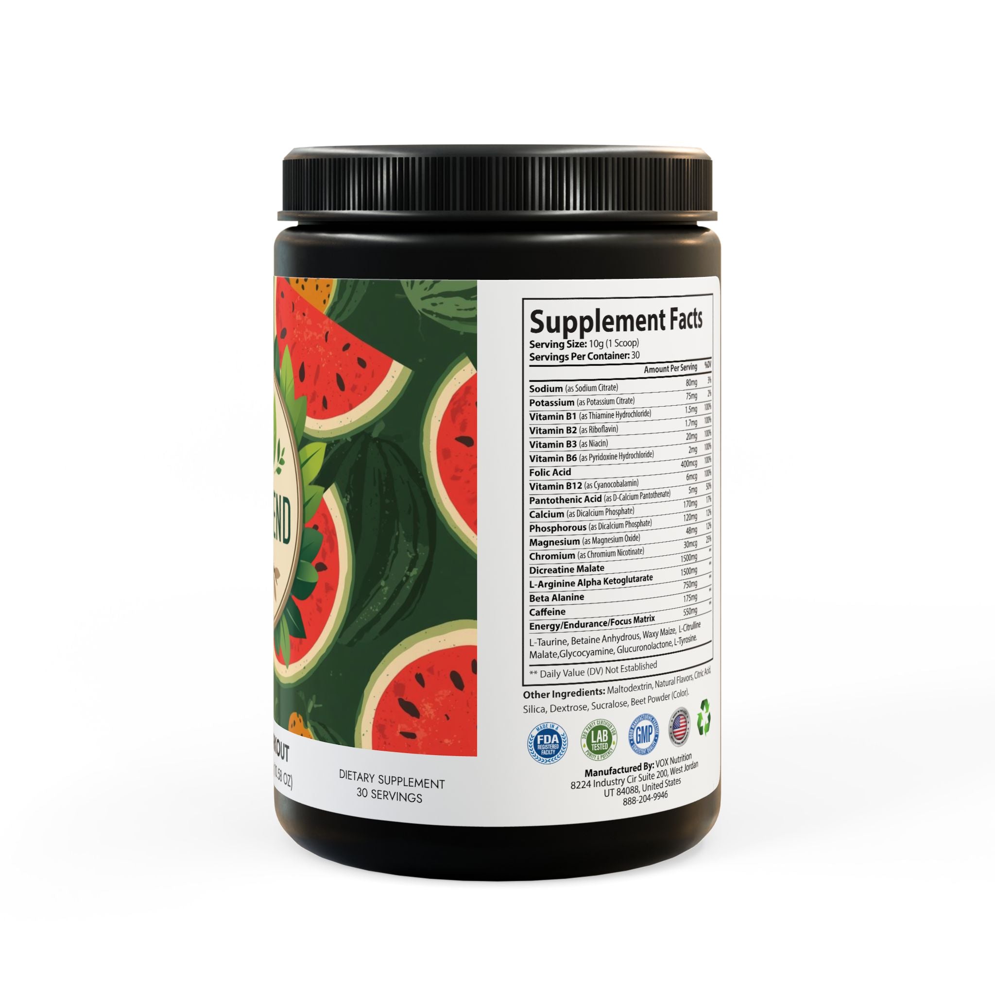 Pre-Workout Supplement, Watermelon (300g, 10.58oz)