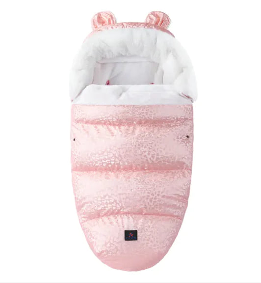 Baby Soft Flower Sleeping Bag with Fur Collar