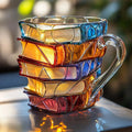 Painted Books Unique Stacked Coffee Cup