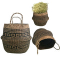 Foldable Handmade Wicker Flower Storage Basket