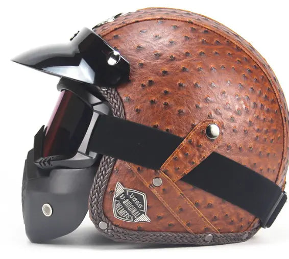 Vintage Handmade Motorcycle Helmet