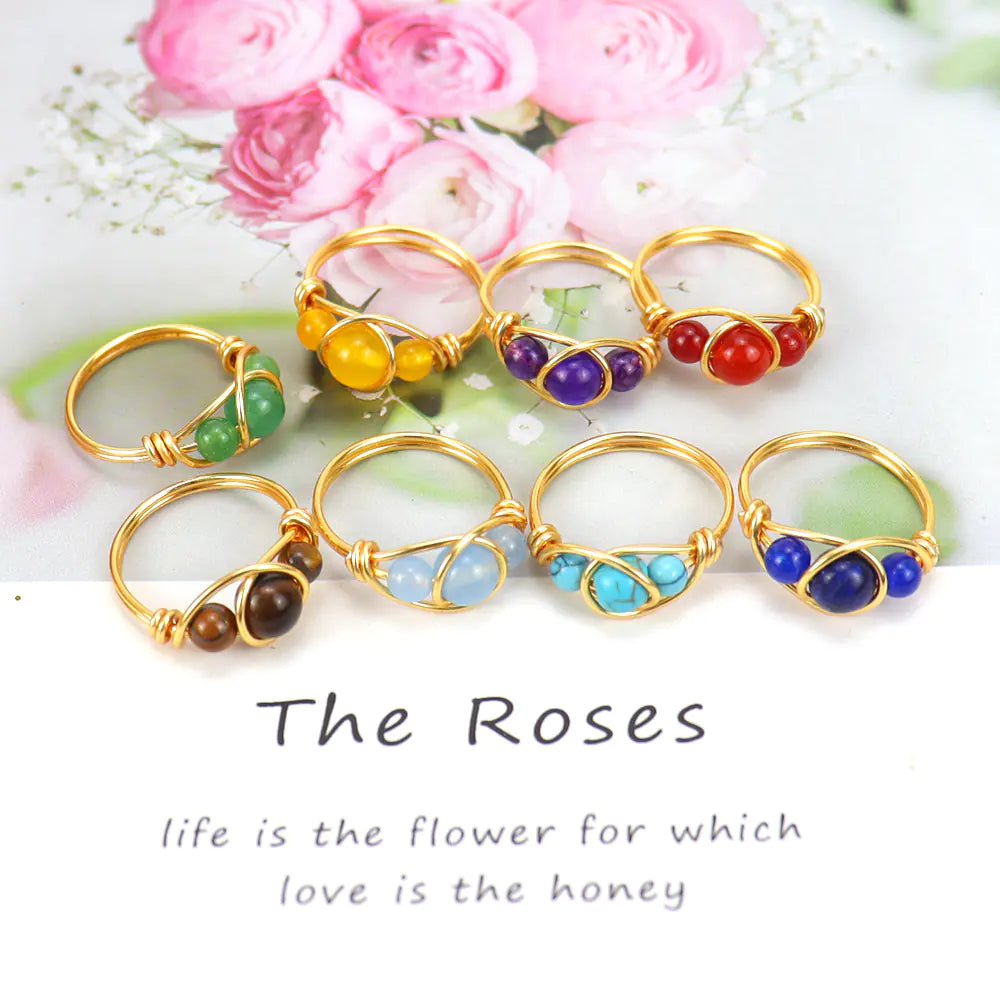 Adjustable Handmade Crystal Ring for Women