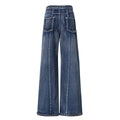 Handmade Women's Braided Wide Leg Jeans