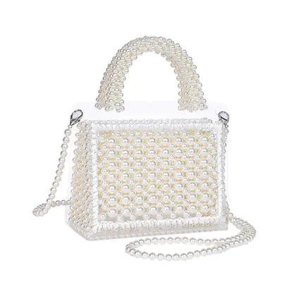 Handmade Beaded Pearl Bag