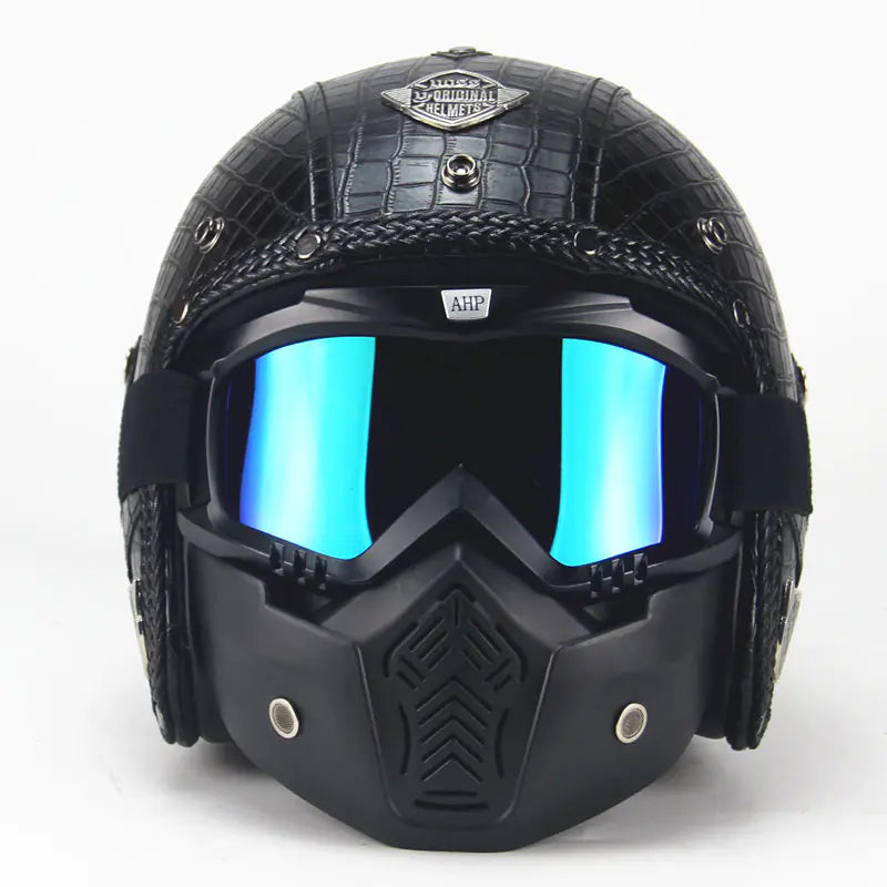 Vintage Handmade Harley Motorcycle Helmet