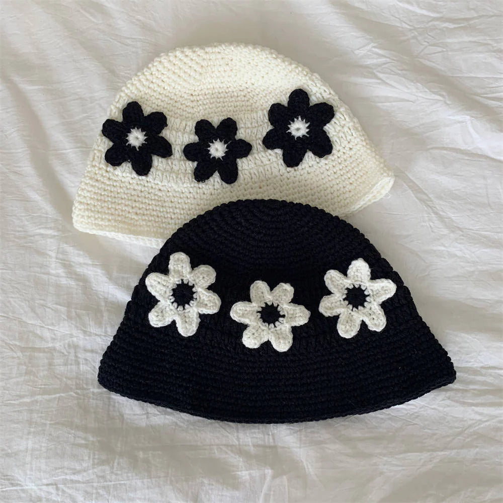 Retro Handmade Floral Bucket Hat