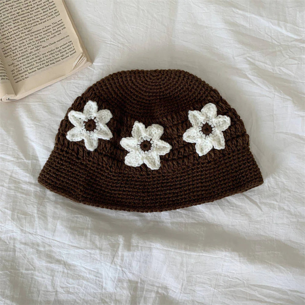 Retro Handmade Floral Bucket Hat