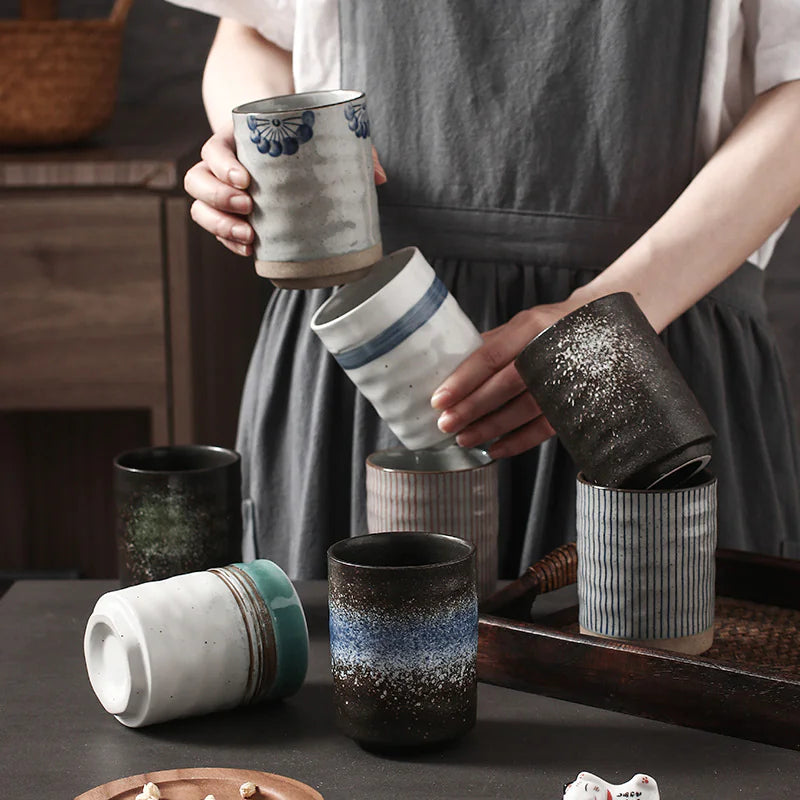 Handmade Stoneware Mug with Underglaze Finish