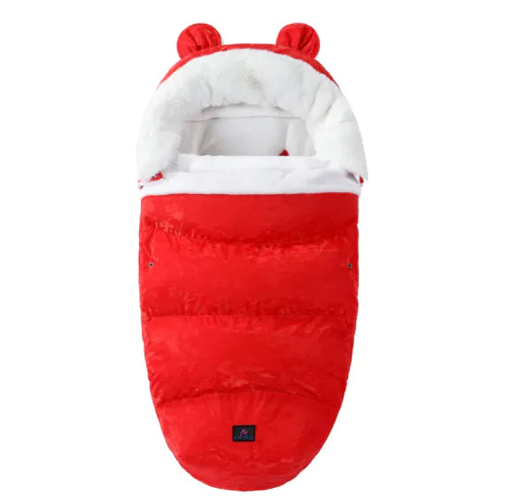 Baby Soft Flower Sleeping Bag with Fur Collar