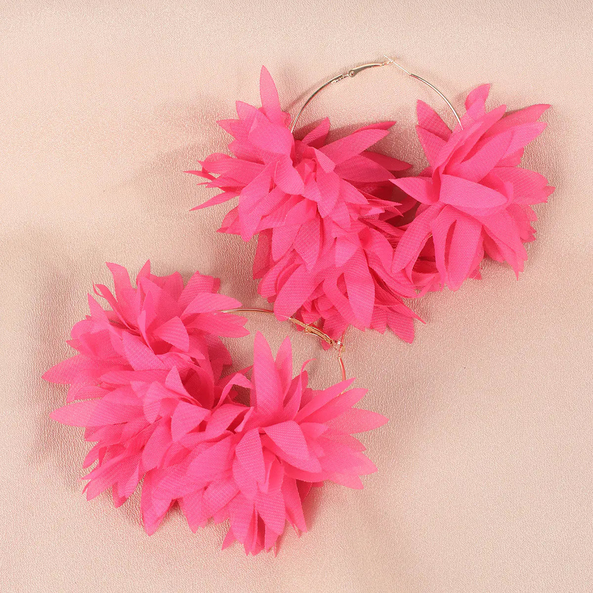 Handmade Personalized Chiffon Petal Earrings (Wholesale)