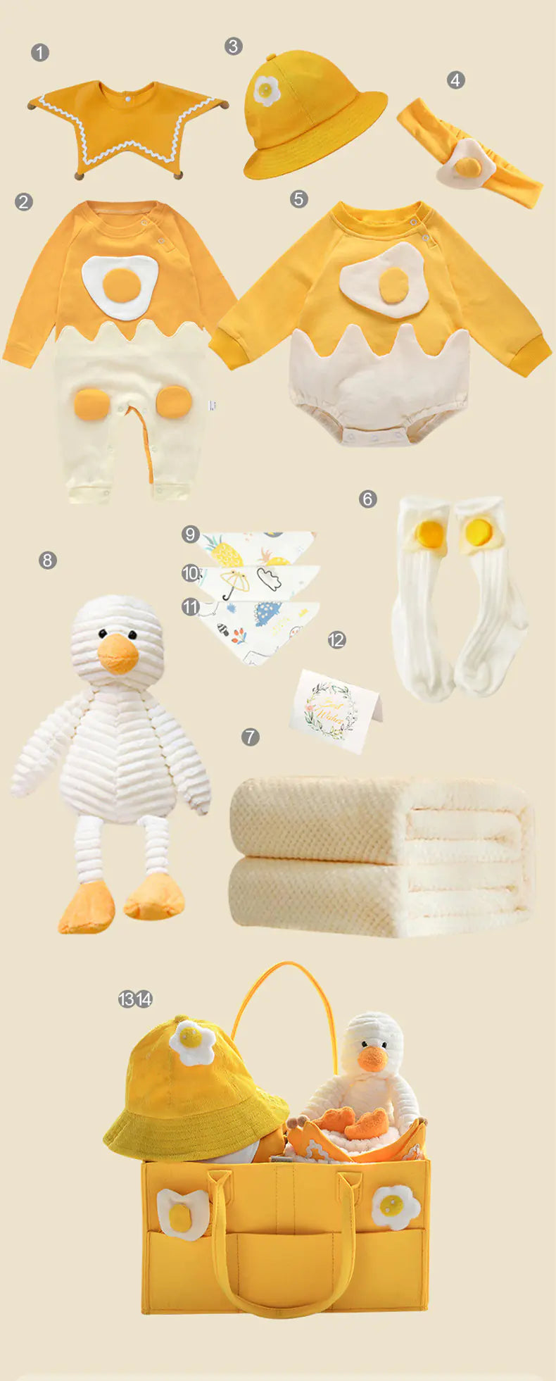 Newborn Gift Box with Summer Dress and Baby Supplies