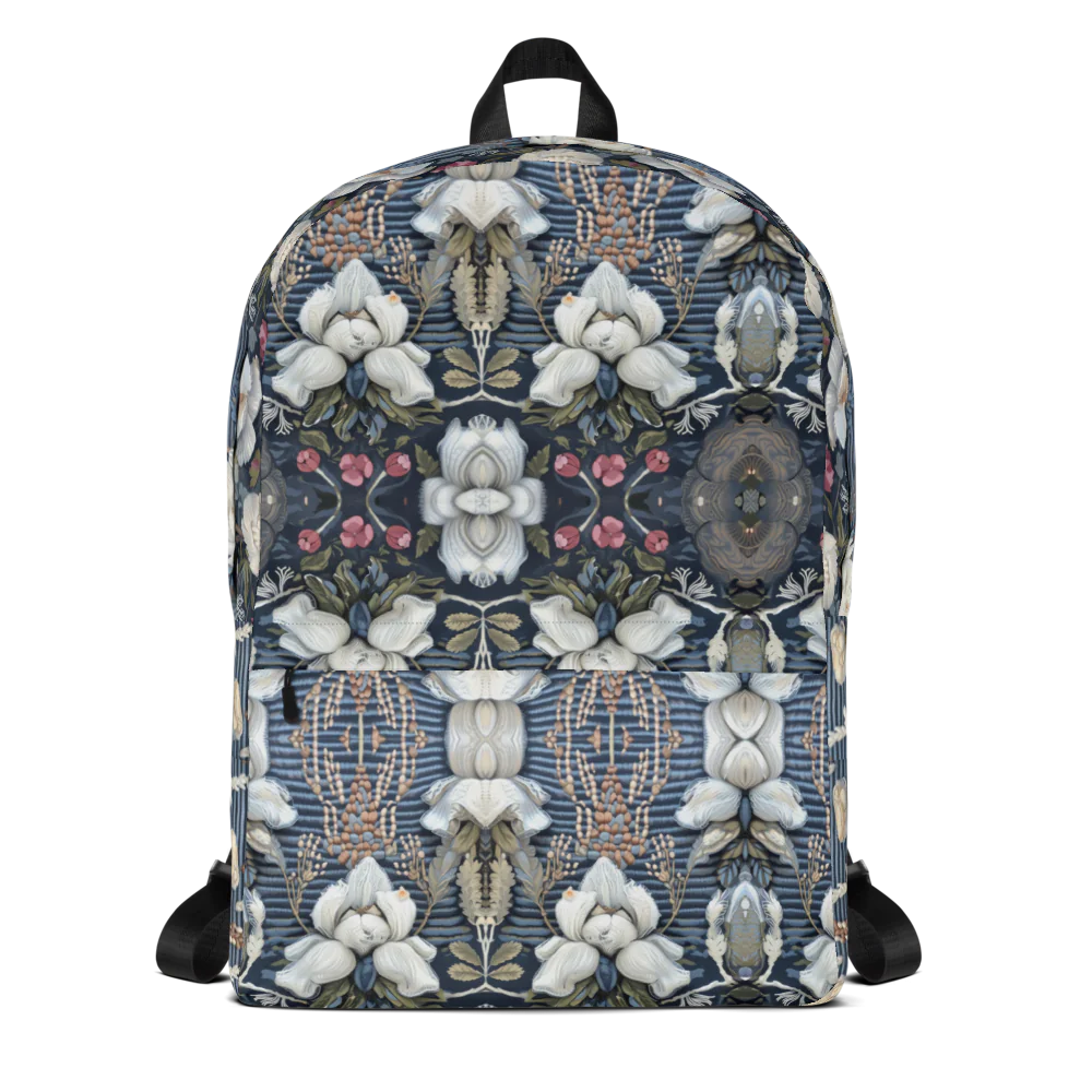 Designer Blue Night Lace Pattern Backpack