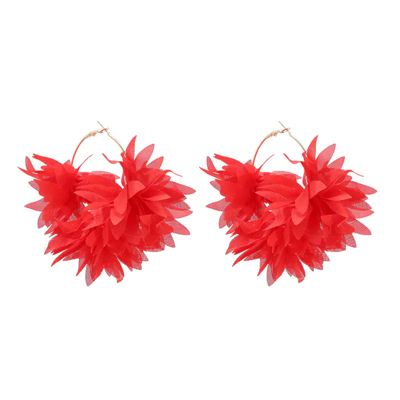 Handmade Personalized Chiffon Petal Earrings (Wholesale)