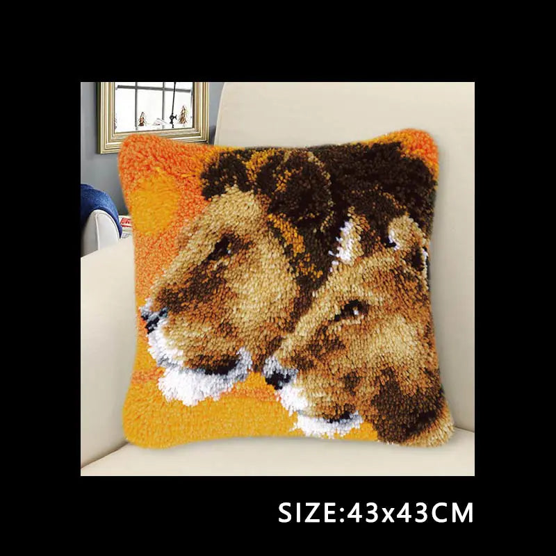 Handmade Wool Embroidered Pillow DIY Kit