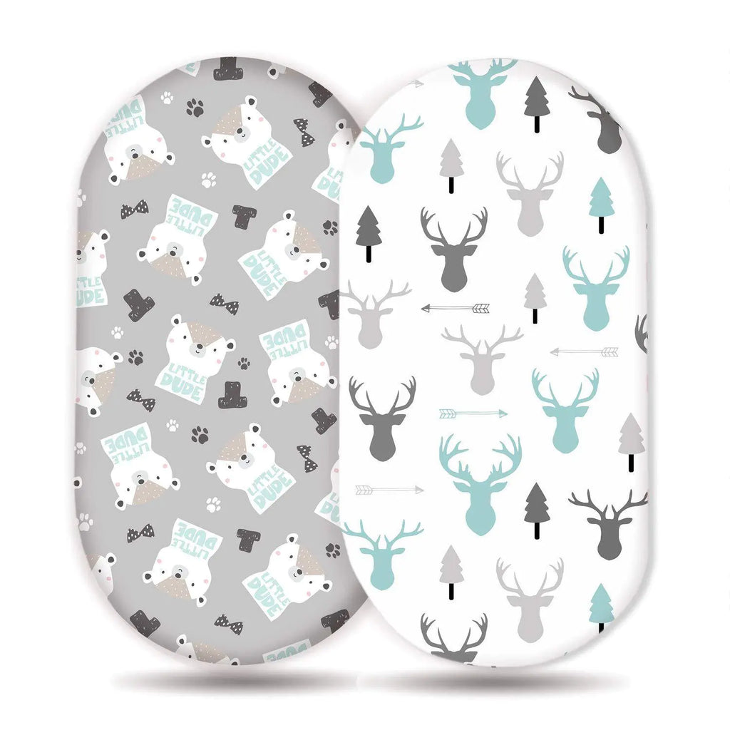 Elastic Printed Fitted Sheet for Baby Cradle & Changing Table