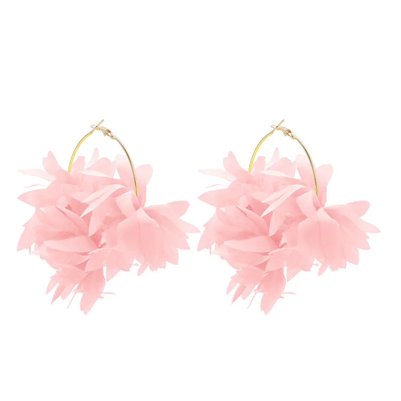 Handmade Personalized Chiffon Petal Earrings (Wholesale)