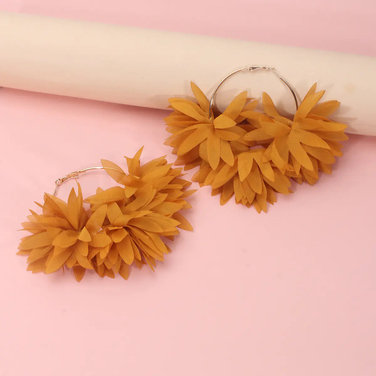 Handmade Personalized Chiffon Petal Earrings (Wholesale)