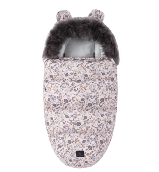 Baby Soft Flower Sleeping Bag with Fur Collar