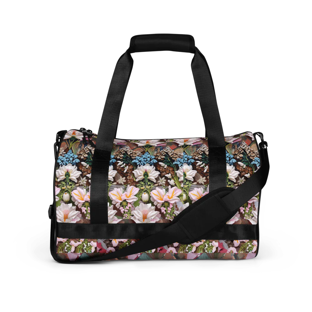 Floral Kaleidoscope Designer Gym Bag