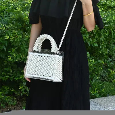 Handmade Beaded Pearl Bag