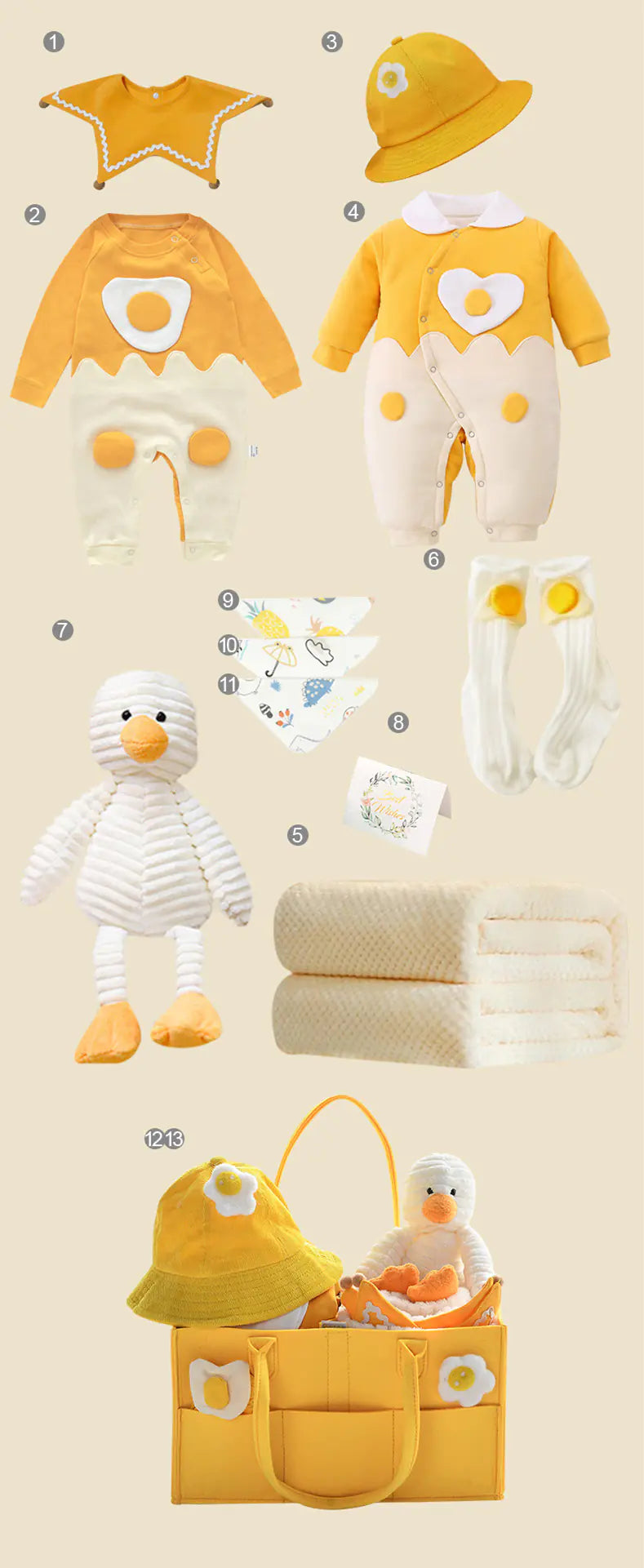 Newborn Gift Box with Summer Dress and Baby Supplies