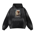 Vintage Washed Frayed Fleece Hoodie