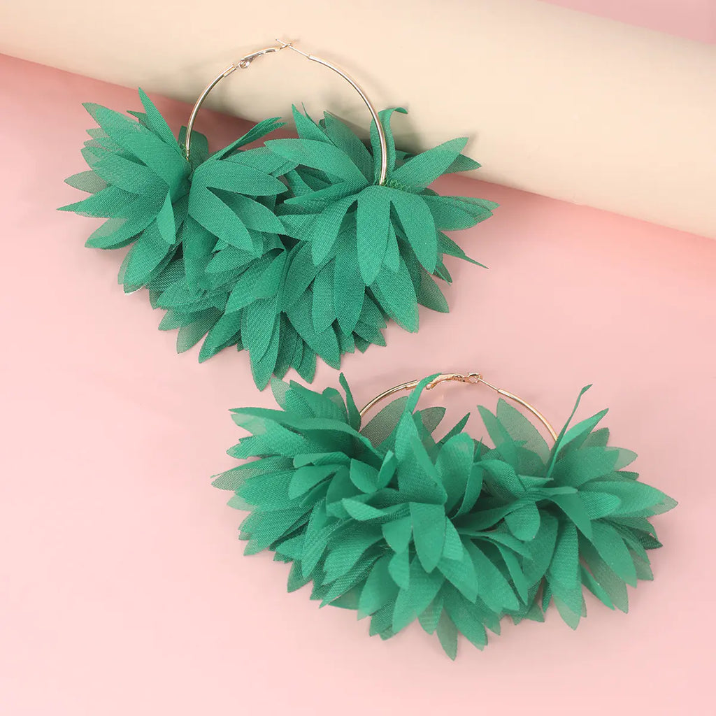 Handmade Personalized Chiffon Petal Earrings (Wholesale)
