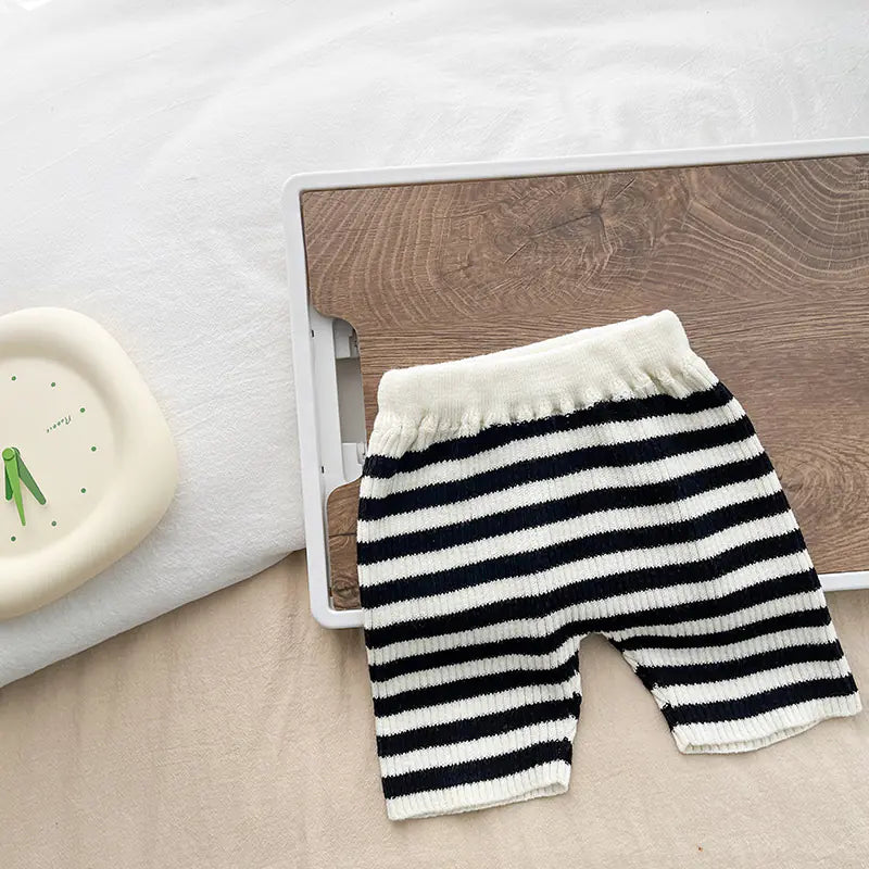 Baby Solid Color Knitted Shorts for Summer (1-3 Years)