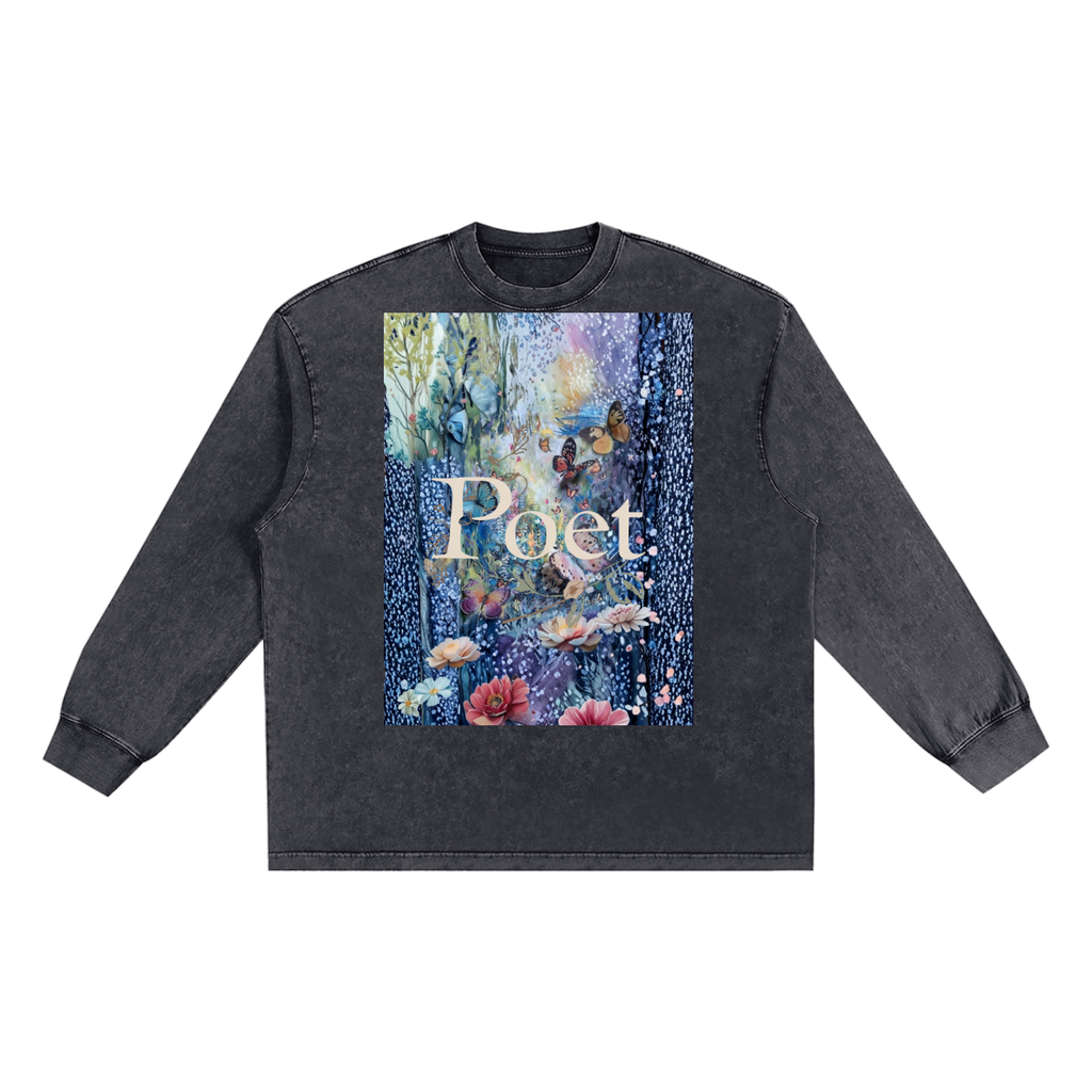 Snow Washed Frayed Edge T-Shirt