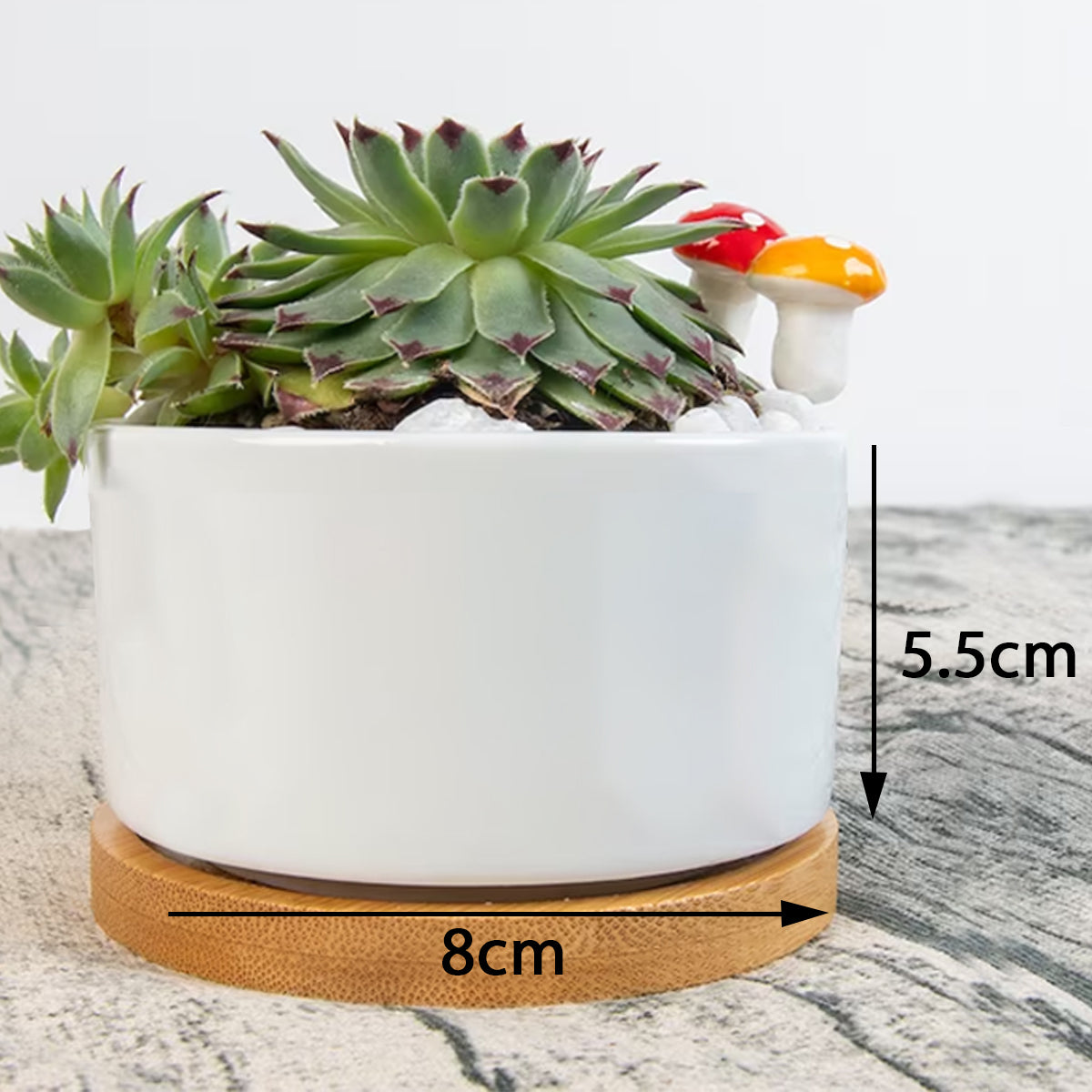 Flower Art Single Side Printing Flowerpot