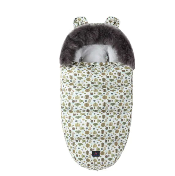 Baby Soft Flower Sleeping Bag with Fur Collar