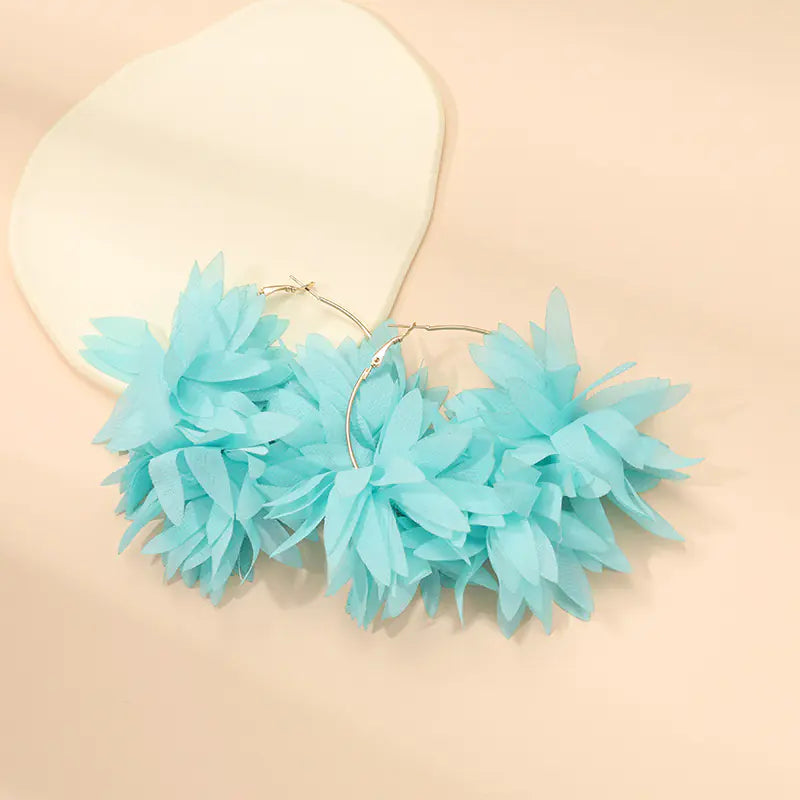 Handmade Personalized Chiffon Petal Earrings (Wholesale)