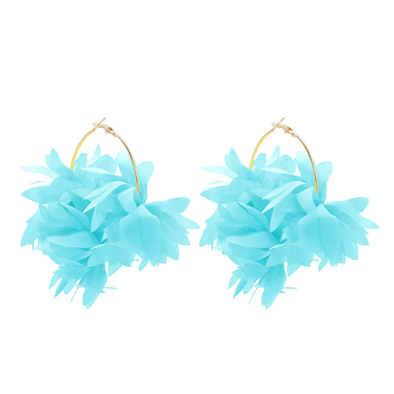 Handmade Personalized Chiffon Petal Earrings (Wholesale)