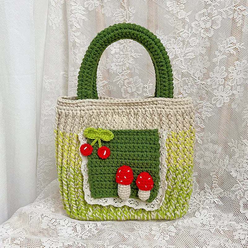 Handmade Sunflower Yarn Woven Handbag