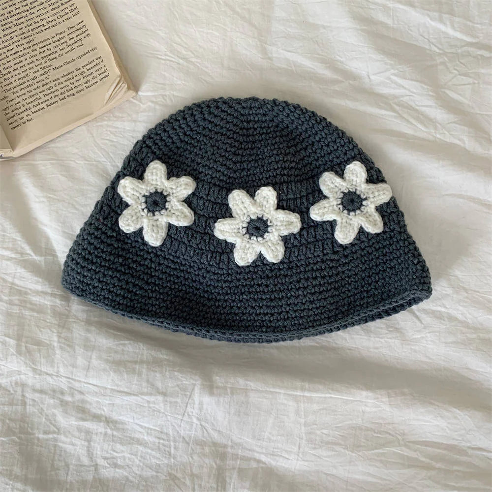 Retro Handmade Floral Bucket Hat