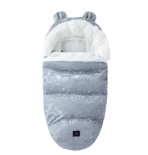 Baby Soft Flower Sleeping Bag with Fur Collar