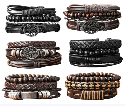 Handmade Vintage Weave Beaded Men's Bracelet