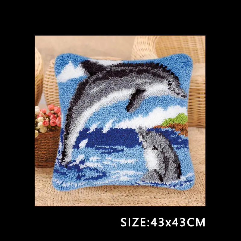 Handmade Wool Embroidered Pillow DIY Kit