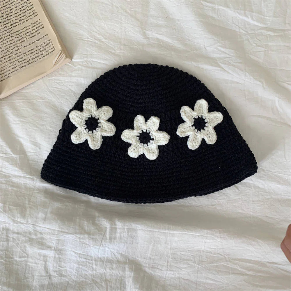 Retro Handmade Floral Bucket Hat