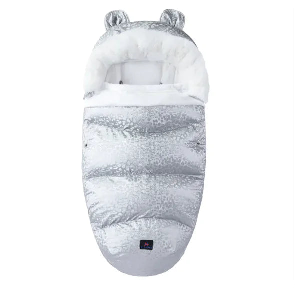 Baby Soft Flower Sleeping Bag with Fur Collar