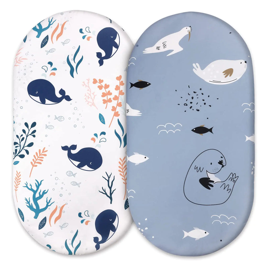 Elastic Printed Fitted Sheet for Baby Cradle & Changing Table