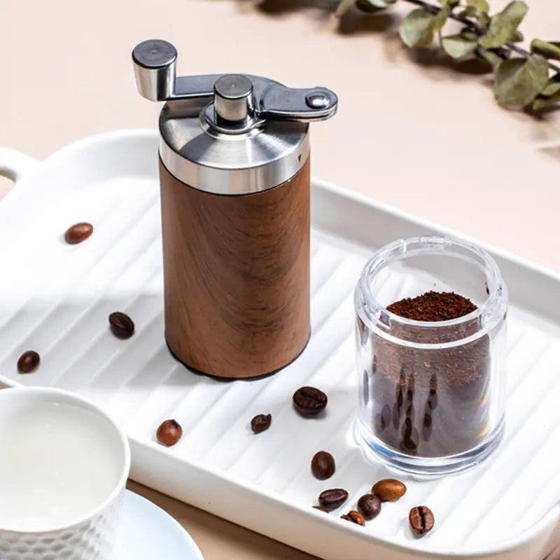 Handmade Coffee Grinder with Adjustable Ceramic Knob